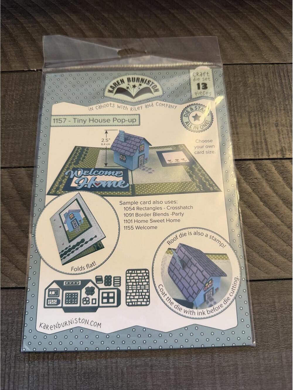 Karen Burniston Tiny House Pop-Up craft die set